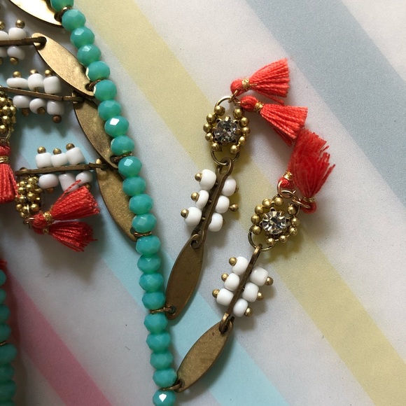 NWT Anthropologie Beaded Necklace with Charms - Picture 5 of 5